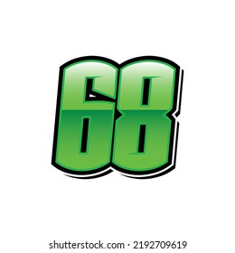 Racing Start Number 68 Vector Template Stock Vector (Royalty Free ...