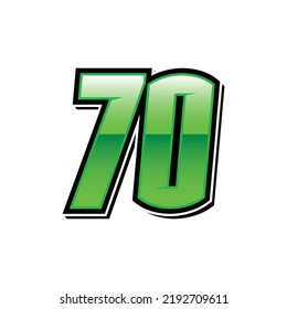 Racing Start Number 70 Vector Template