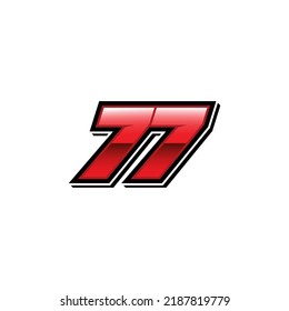 Racing Start Number 77 Vector Template Stock Vector (Royalty Free ...