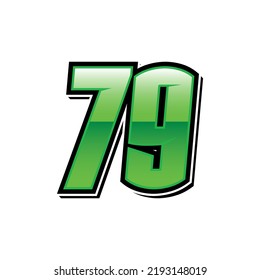 Racing Start Number 79 Vector Template Stock Vector (Royalty Free ...