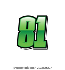 Racing Start Number 81 Vector Template Stock Vector (Royalty Free ...