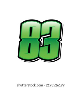 Racing Start Number 83 Vector Template