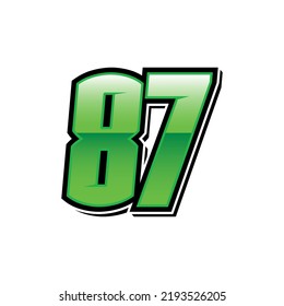Racing Start Number 87 Vector Template