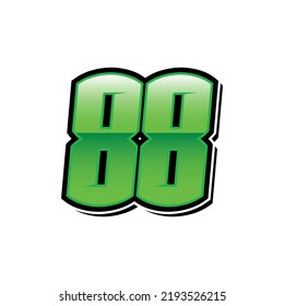 Racing Start Number 88 Vector Template