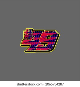 Racing start number easy to editable