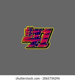 Racing start number easy to editable