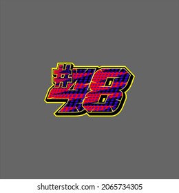 Racing start number easy to editable