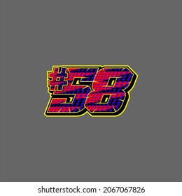 Racing start number easy to editable