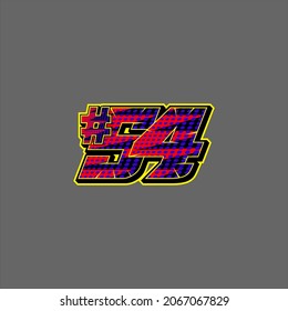 Racing start number easy to editable