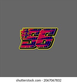 Racing start number easy to editable