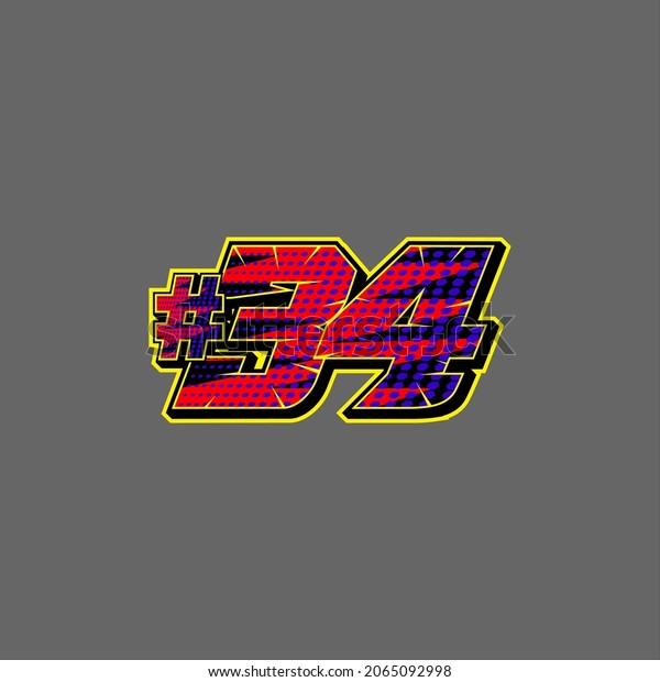 Racing start number\
vector easy to editable