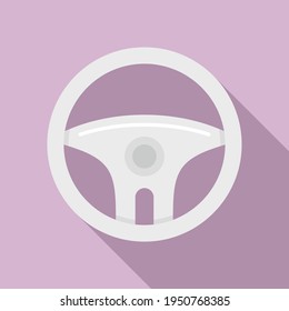 Racing steering wheel icon, speed concept. Flat illustration of steering wheel vector icon for web design Speed concept