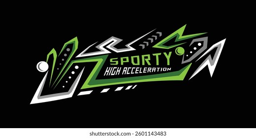 Racing sticker abstract wrap decal illustration vector