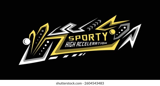 Racing sticker abstract wrap decal illustration art