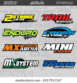 Racing sticker concept and number and text effect