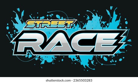 archivo vectorial de racing sticker ornamtering