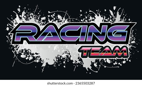 archivo vectorial de racing sticker ornamtering