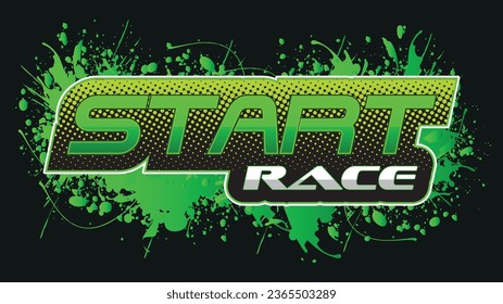 archivo vectorial de racing sticker ornamtering