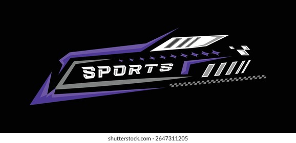 Racing sticker stripe abstract shape vinyl decal template