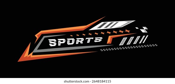Racing sticker stripe abstract shape vinyl decal graphic