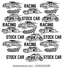 racing stock car written cars