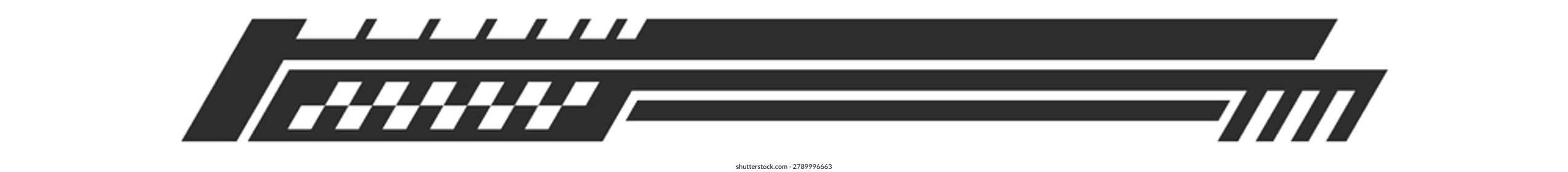 Racing Stripe With Checkered