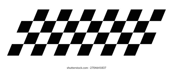 Vector de la raya de carreras, bandera de la carrera, patrón transparente a cuadros blanco negro abstracto