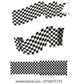conjunto de vetor de faixa de corrida, vetor de carro de corrida, designs de bandeira quadriculada, velocidade de faixa de corrida, padrões de decalque, linhas dinâmicas, competição, gráficos automotivos, preto e branco linha de chegada motorsport	