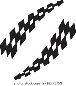 conjunto de vetor de faixa de corrida, vetor de carro de corrida, designs de bandeira quadriculada, velocidade de faixa de corrida, padrões de decalque, linhas dinâmicas, competição, gráficos automotivos, preto e branco linha de chegada motorsport	
