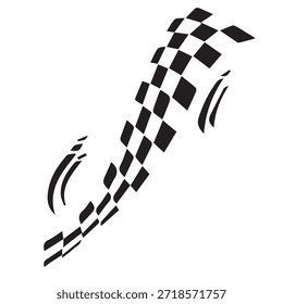 conjunto de vetor de faixa de corrida, vetor de carro de corrida, designs de bandeira quadriculada, velocidade de faixa de corrida, padrões de decalque, linhas dinâmicas, competição, gráficos automotivos, preto e branco linha de chegada motorsport	