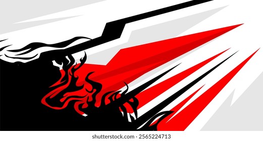 racing stripes black fire flash car decal