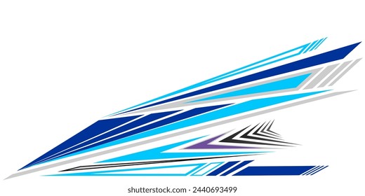 racing stripes blue vector decals