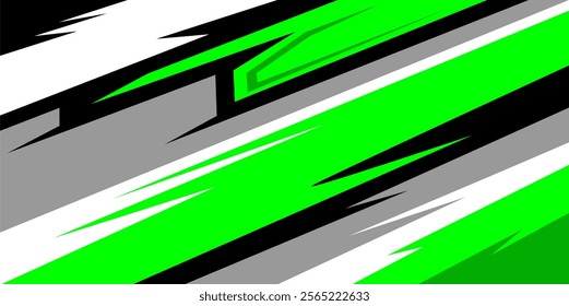 Racing stripes green decals concept