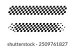 Racing stripes. Race flag. Checkered flag. Sport car decal stripes. Automotive graphics. Vector illustration