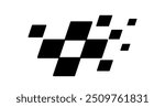 Racing stripes. Race flag. Checkered flag. Sport car decal stripes. Automotive graphics. Vector illustration