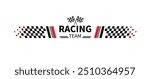 Racing stripes. Race flag. Checkered flag. Sport car decal stripes. Automotive graphics. Vector illustration