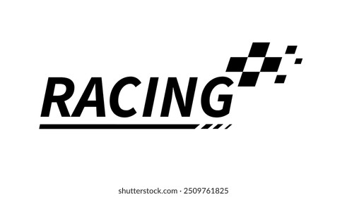 Racing stripes. Race flag. Checkered flag. Sport car decal stripes. Automotive graphics. Vector illustration