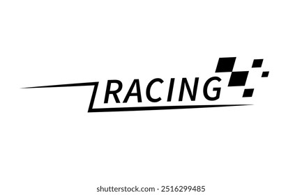 Racing stripes. Race flag. Checkered flag. Sport car decal stripes. Automotive graphics. Vector illustration