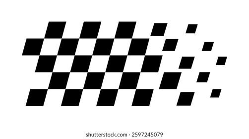 Racing stripes. Race flag. Checkered flag. Sport car decal stripes. Automotive graphics. Vector illustration	