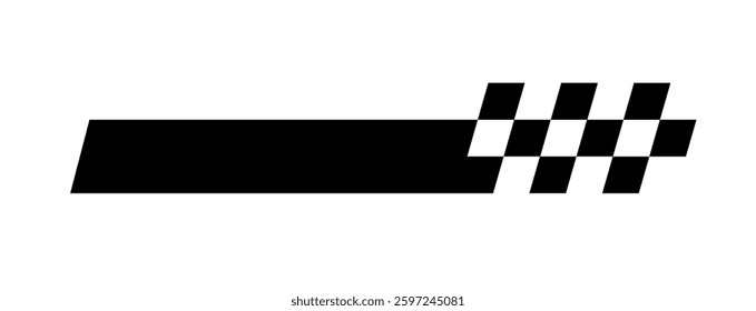Racing stripes. Race flag. Checkered flag. Sport car decal stripes. Automotive graphics. Vector illustration	