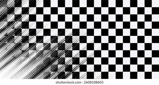 Racing stripes. Race flag. Checkered flag. Sport car decal stripes. Automotive graphics. Vector illustration