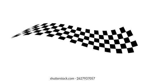 Racing stripes. Race flag. Checkered flag. Sport car decal stripes. Automotive graphics. Vector illustration	