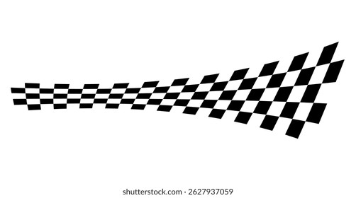 Racing stripes. Race flag. Checkered flag. Sport car decal stripes. Automotive graphics. Vector illustration	