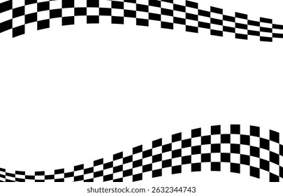 Racing stripes. Race flag. Checkered flag. Sport car decal stripes. Automotive graphics. Vector illustration