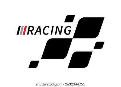 Racing stripes. Race flag. Checkered flag. Sport car decal stripes. Automotive graphics. Vector illustration
