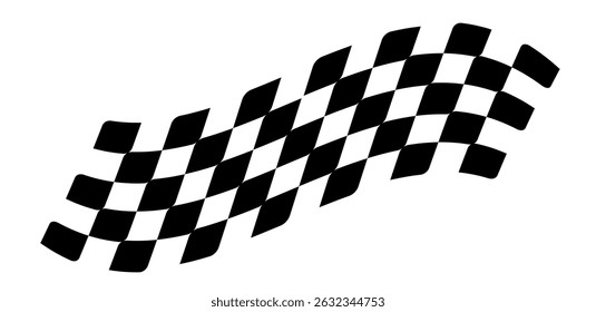 Racing stripes. Race flag. Checkered flag. Sport car decal stripes. Automotive graphics. Vector illustration
