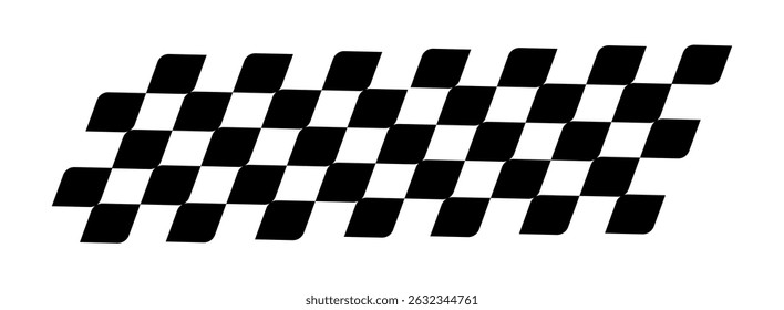 Racing stripes. Race flag. Checkered flag. Sport car decal stripes. Automotive graphics. Vector illustration