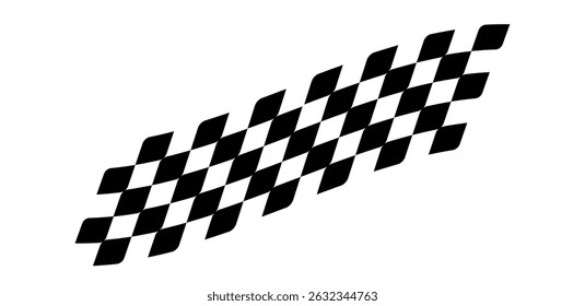 Racing stripes. Race flag. Checkered flag. Sport car decal stripes. Automotive graphics. Vector illustration