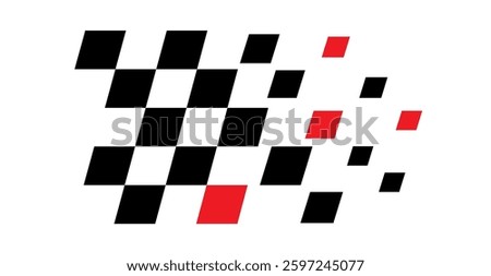 Racing stripes. Race flag. Checkered flag. Sport car decal stripes. Automotive graphics. Vector illustration	