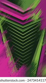 Racing style geometric abstract background. Sublimation printing jersey fabric template